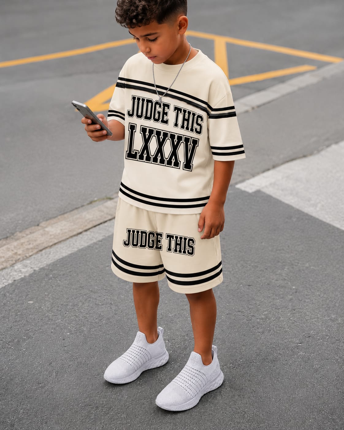 Judge This™ LXXXV (85) - Kids T-Shirt & Shorts Set Embroidered