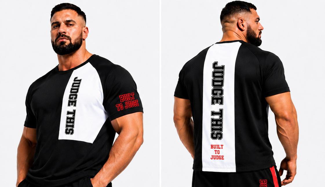 JUDGE THIS Built To Judge Panel Tee – Black & White