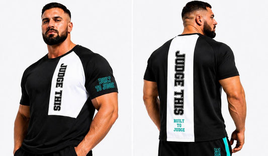 JUDGE THIS Built To Judge Panel Tee – Black & White