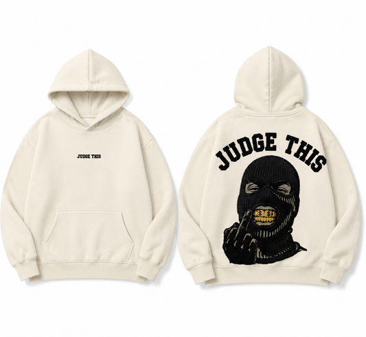 Judge This™ OG Hoodie – Cream Oversized fit