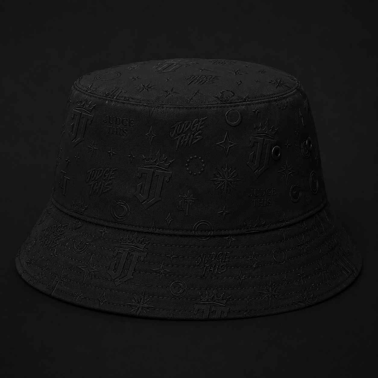 Judge This™ Signature Monogram Bucket Hat – Black
