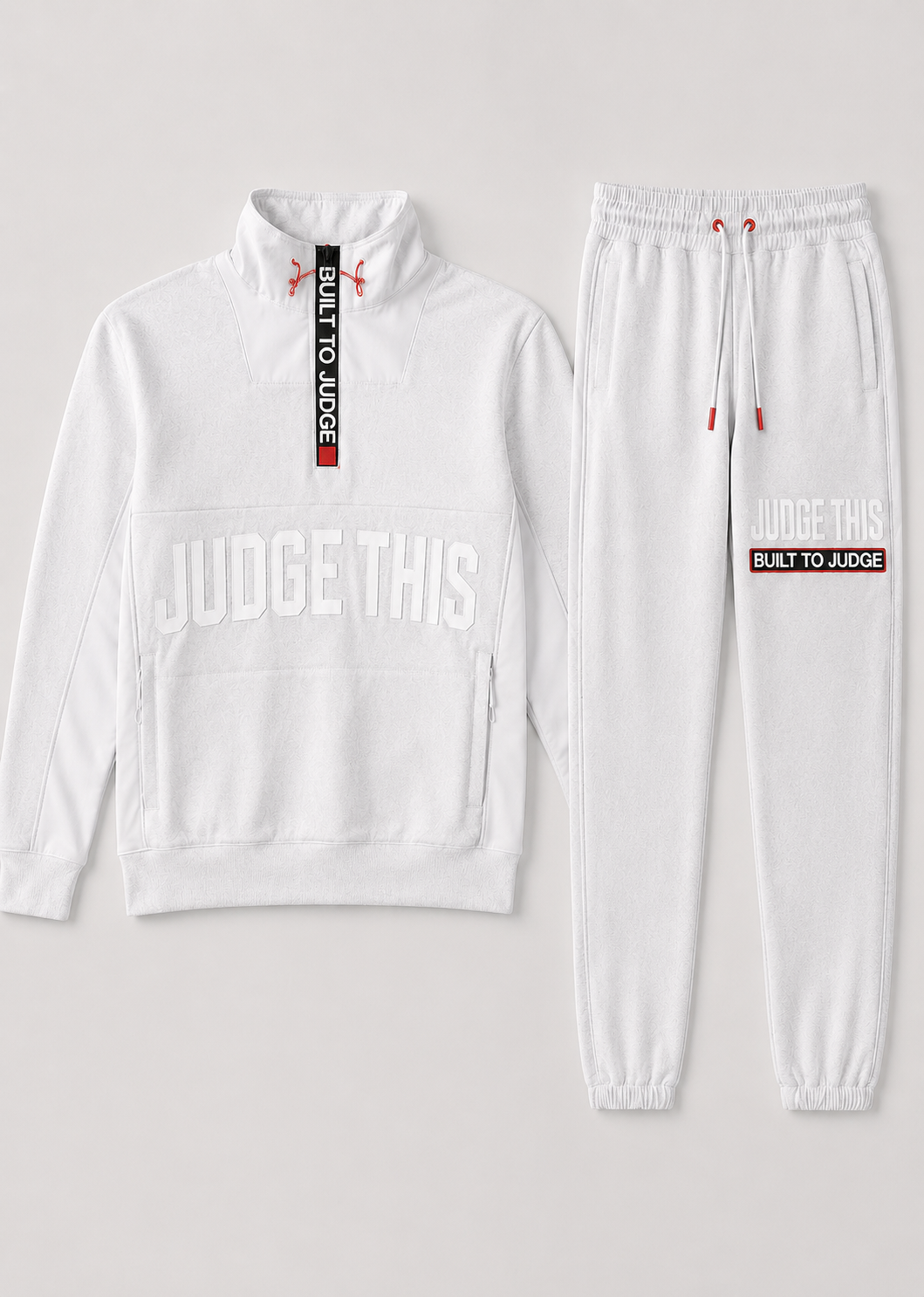 Judge This™ Built To Judge Tracksuit – Black 🖤 / White 🤍