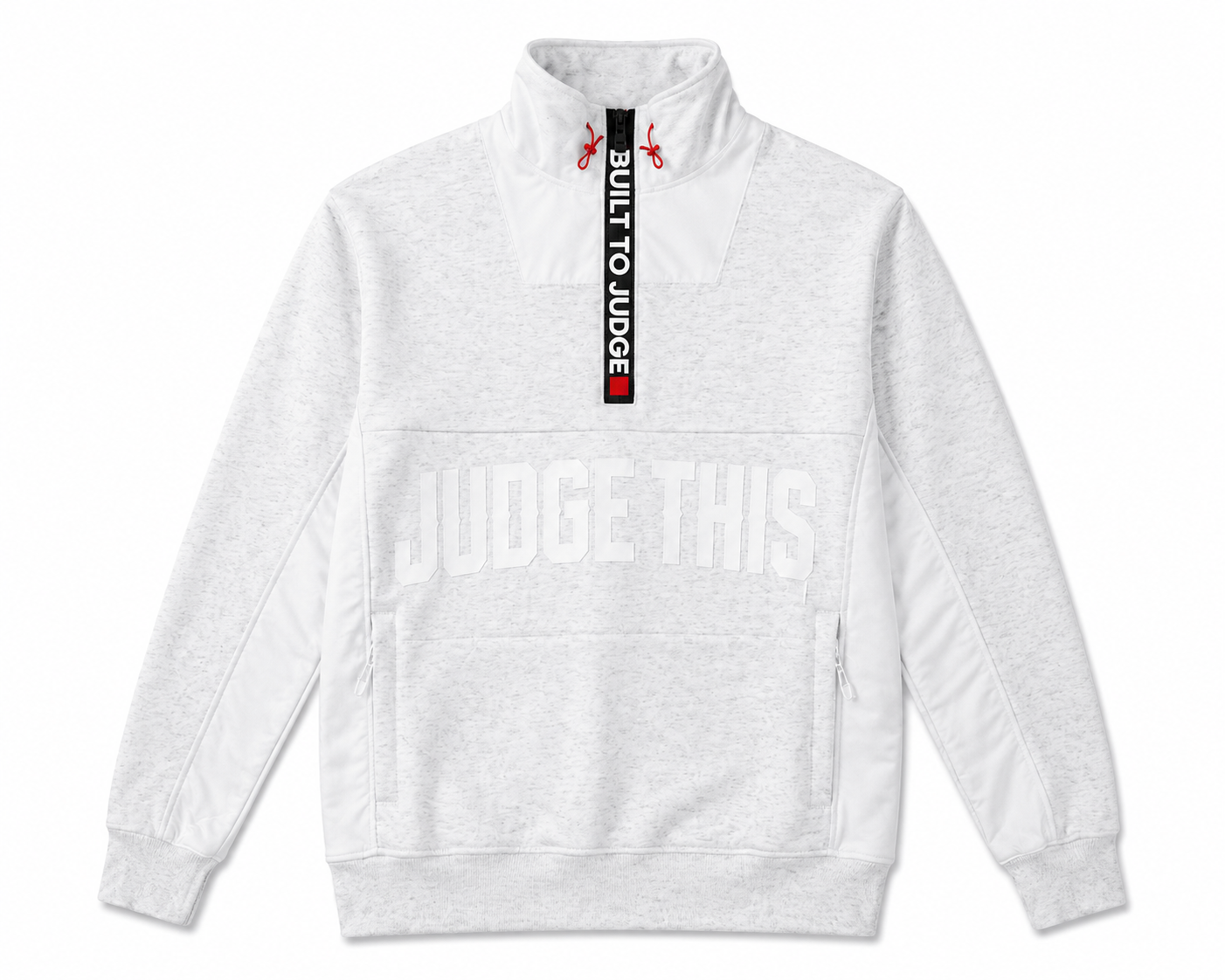 Judge This™ Built To Judge Quarter Zip Pullover – Black / White Marl