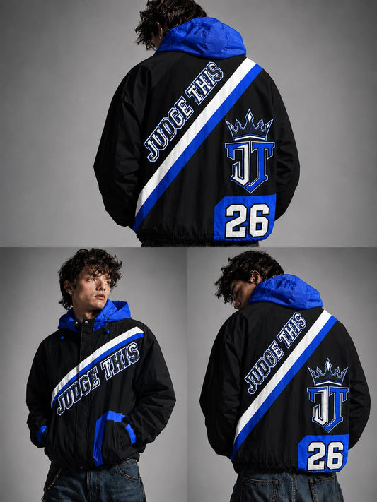 Judge This™ Windbreaker – Midnight Black / Royal Blue