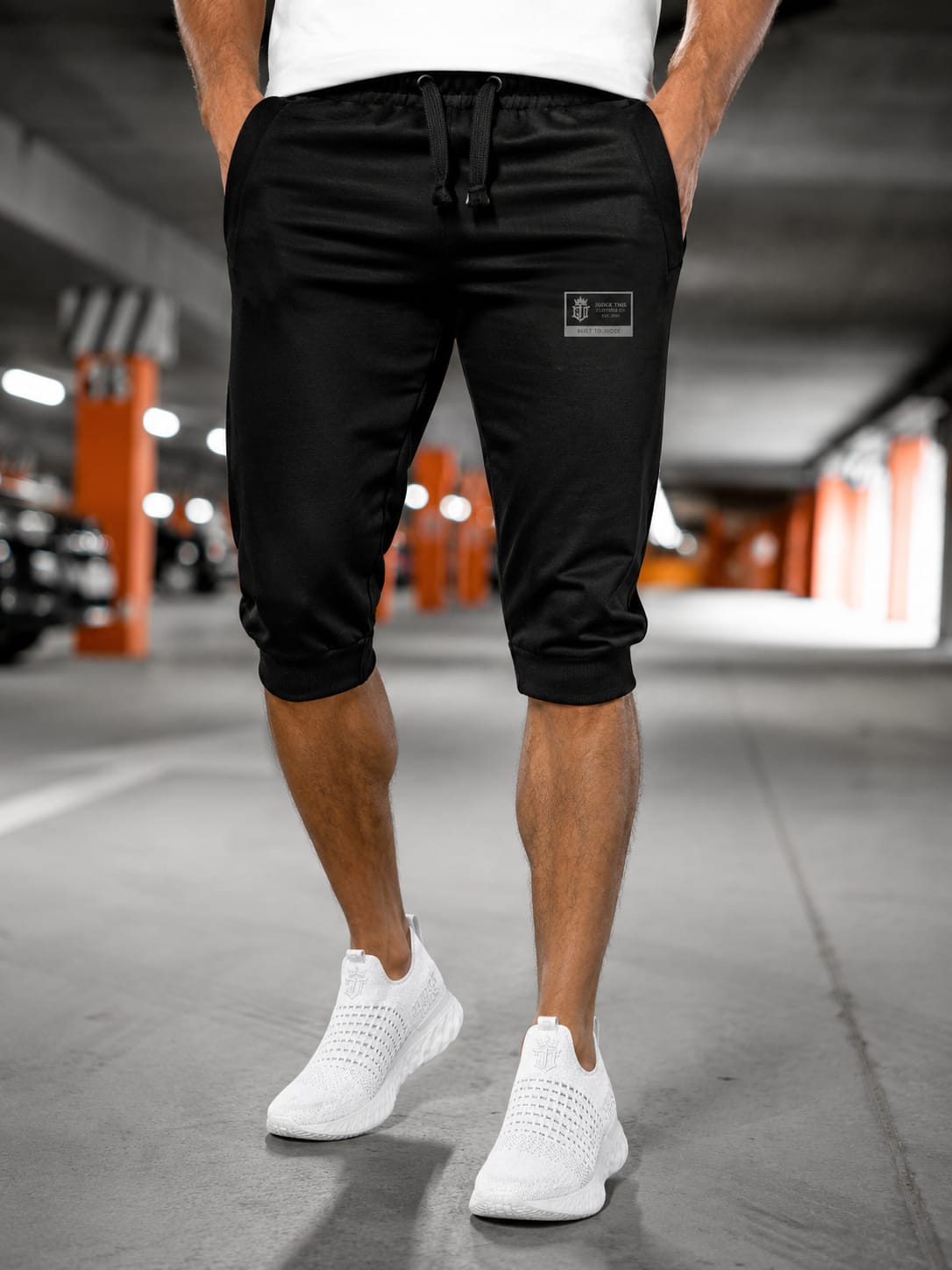 Judge This™ Essential Three-Quarter Shorts – Grey / Midnight Black / Navy Blue