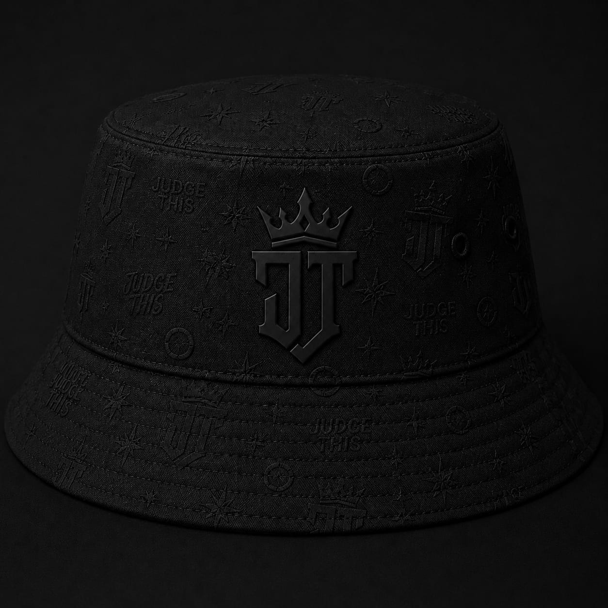 Judge This™ Signature Monogram Bucket Hat – Black