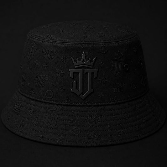 Judge This™ Signature Monogram Bucket Hat – Black