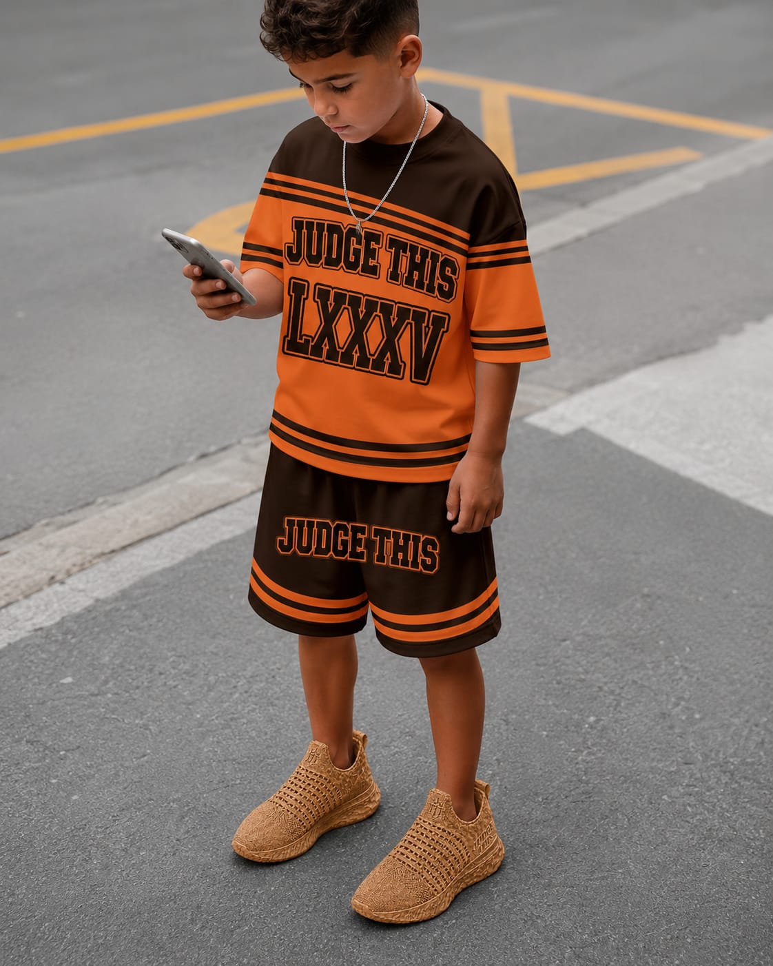 Judge This™ LXXXV (85) - Kids T-Shirt & Shorts Set Embroidered