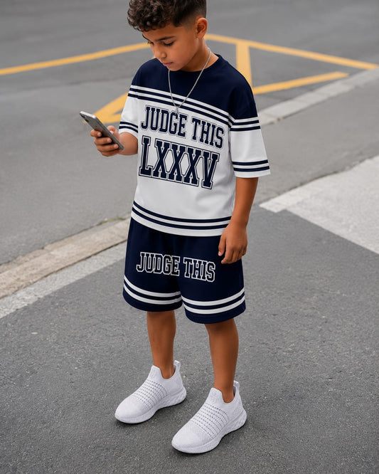 Judge This™ LXXXV (85) - Kids T-Shirt & Shorts Set Embroidered