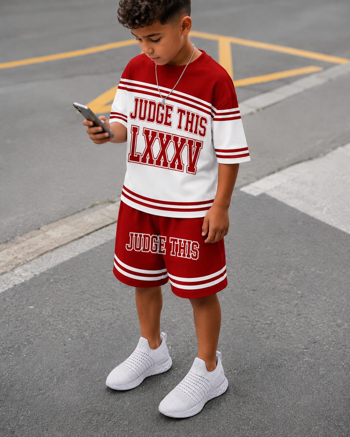 Judge This™ LXXXV (85) - Kids T-Shirt & Shorts Set Embroidered