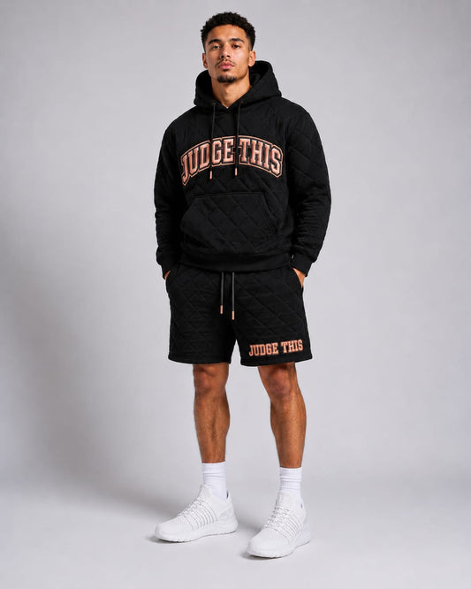 Judge This™ Quilted Hoodie & Shorts Set