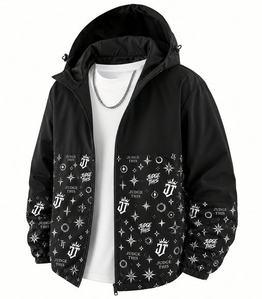 Judge This™ Monogram Hooded Windbreaker Jacket