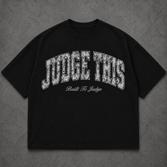 Judge This™ Built To Judge Oversized French Terry T-Shirt – Black