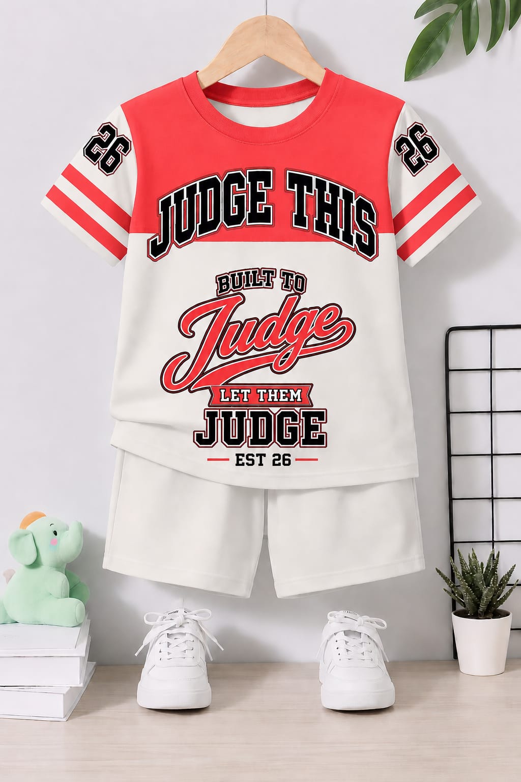 Judge This™ Built To Judge – Kids T-Shirt & Shorts Set