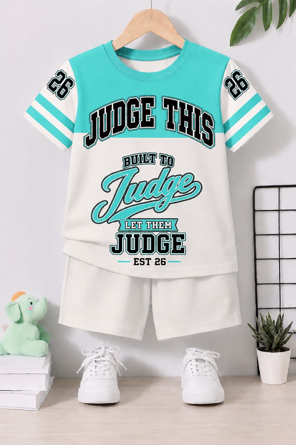Judge This™ Built To Judge – Kids T-Shirt & Shorts Set