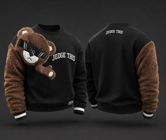 Judge This™ Teddy Sleeve Crew Neck Jumper