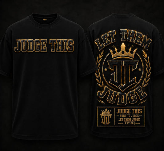 Judge This™ – Let Them Judge Oversized Lightning Graphic T-Shirt