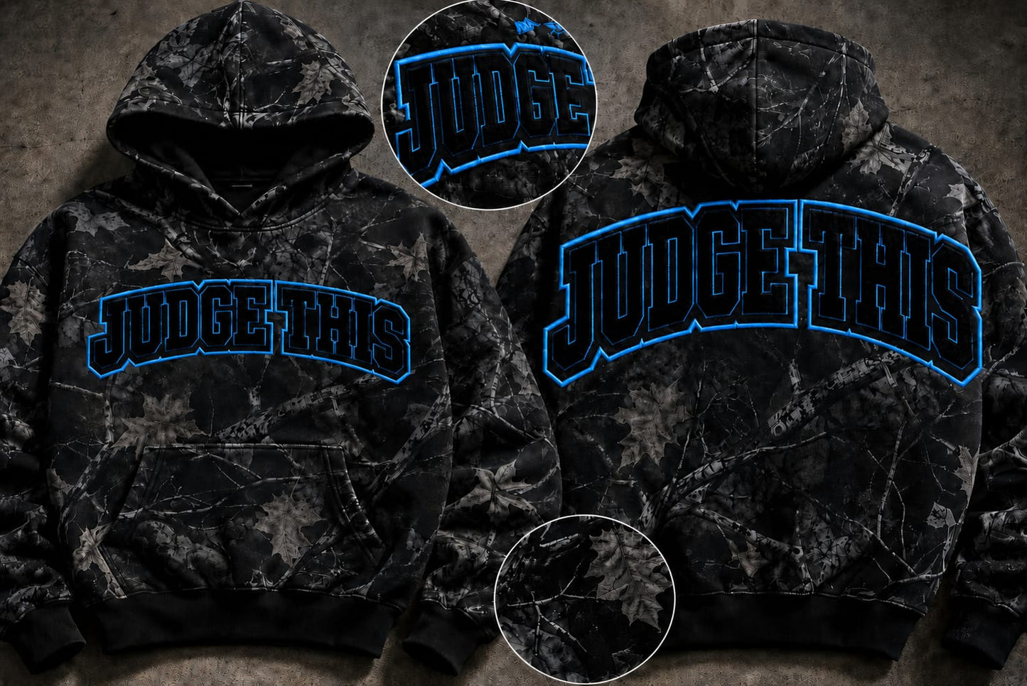 Judge This™ Woodland Hoodie – Midnight Timber