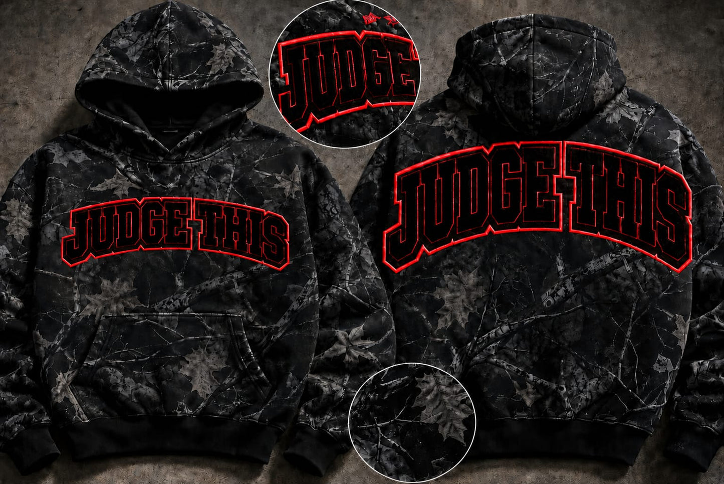 Judge This™ Woodland Hoodie – Midnight Timber