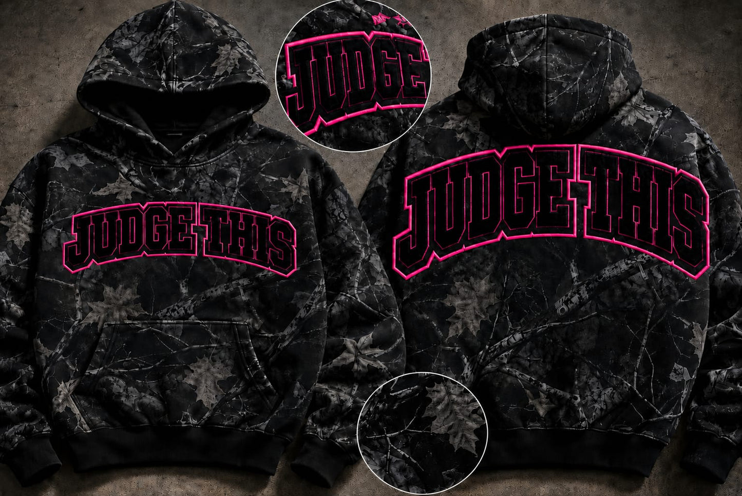 Judge This™ Woodland Hoodie – Midnight Timber