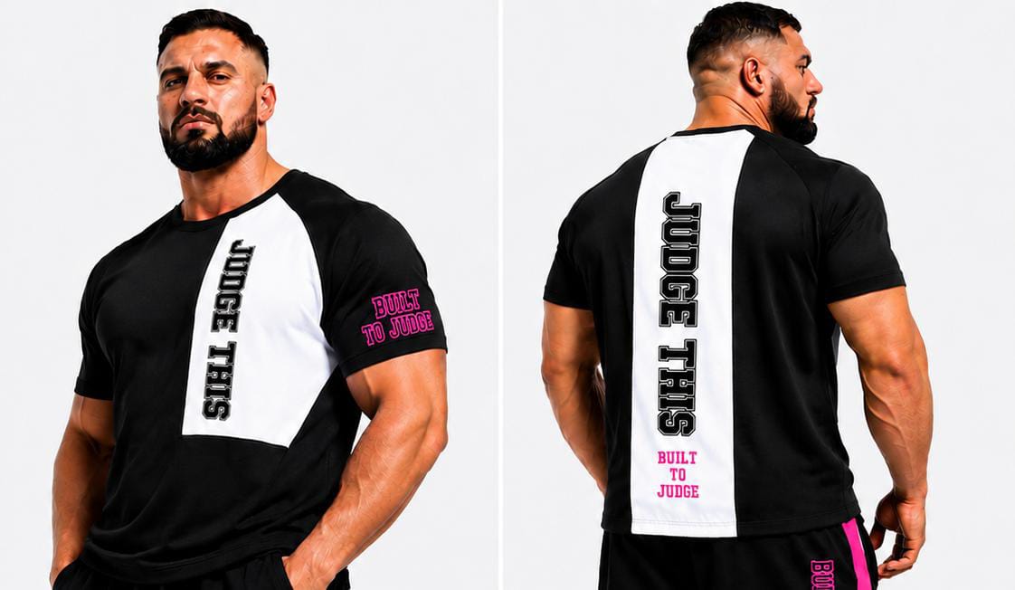 JUDGE THIS Built To Judge Panel Tee – Black & White