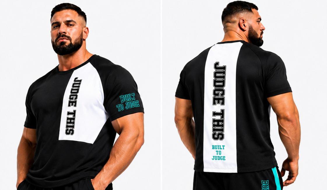 JUDGE THIS Built To Judge Panel Tee – Black & White