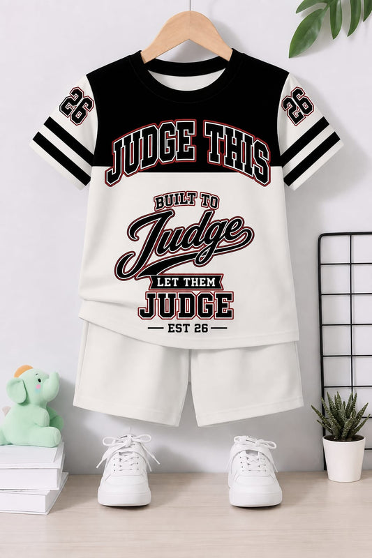 Judge This™ Built To Judge – Kids T-Shirt & Shorts Set