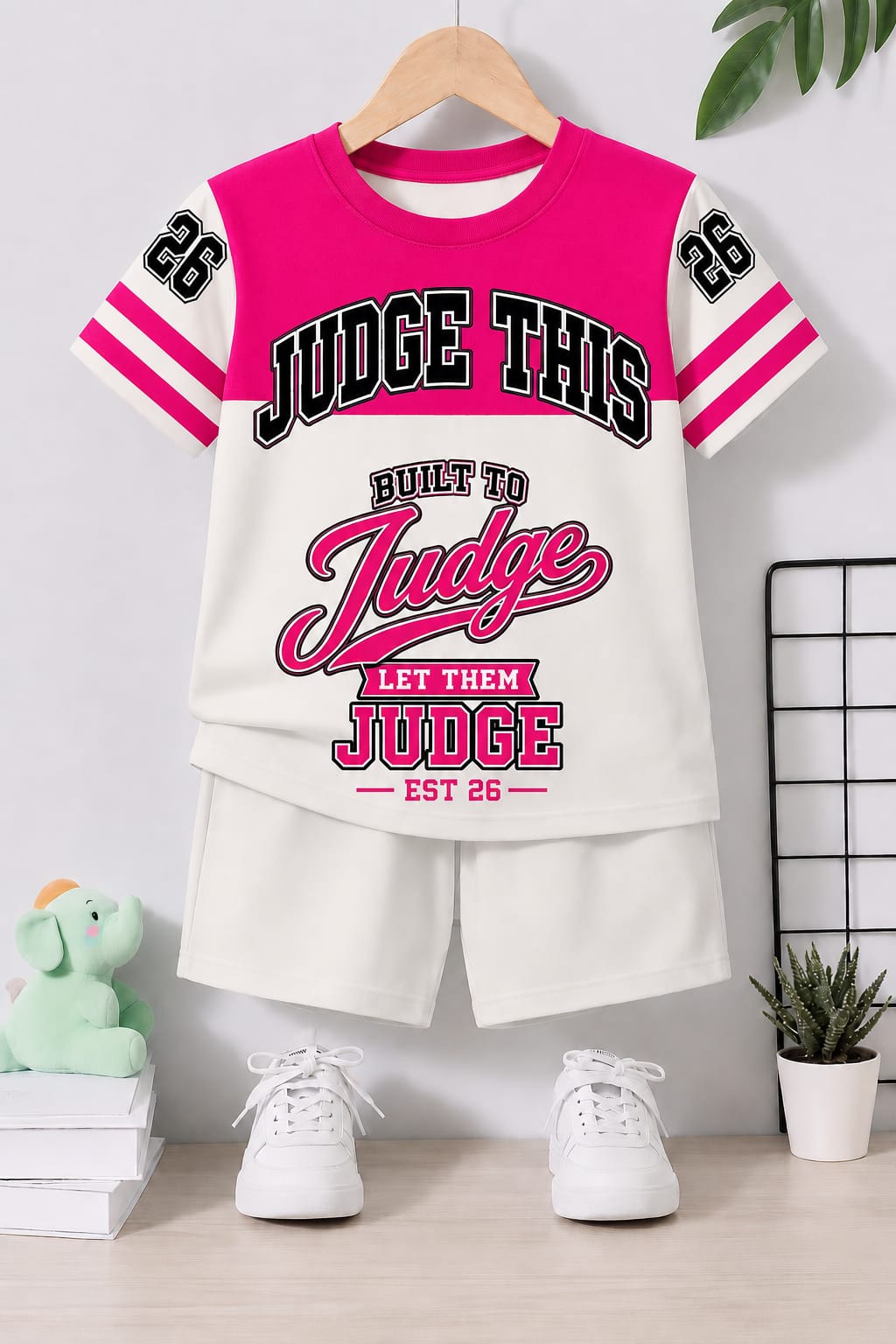 Judge This™ Built To Judge – Kids T-Shirt & Shorts Set